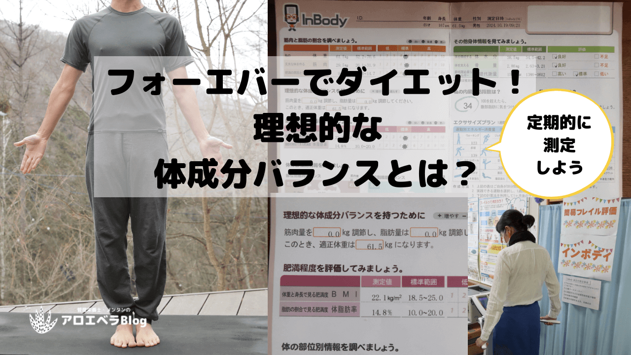 理想的な体成分バランス達成！【フォーエバーでダイエット・その後】