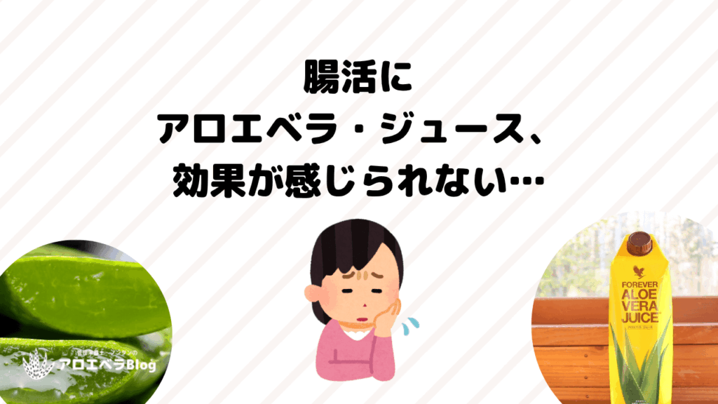 アロエベラ・ジュースを飲んでも効果がない(感じられない)理由