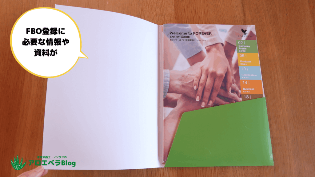 スタートキットにはFBO登録に必要な情報や資料が入っています